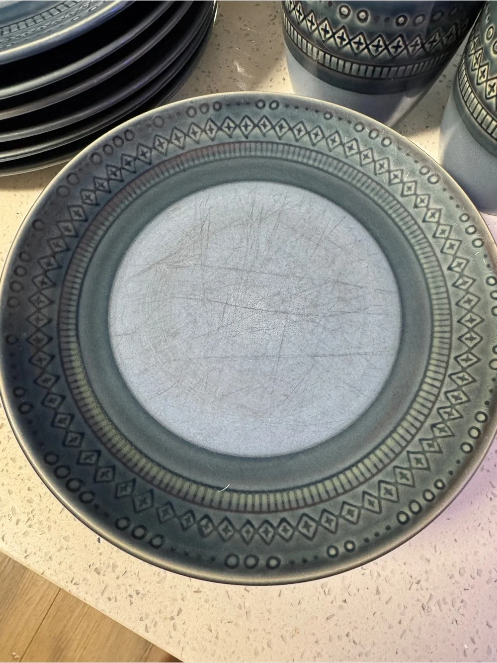 Threshold Kingfield Blue Stoneware 20pc Dinnerware Set
